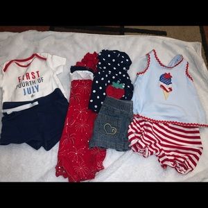 4th of July Outfits, 12 Month Girls Summer